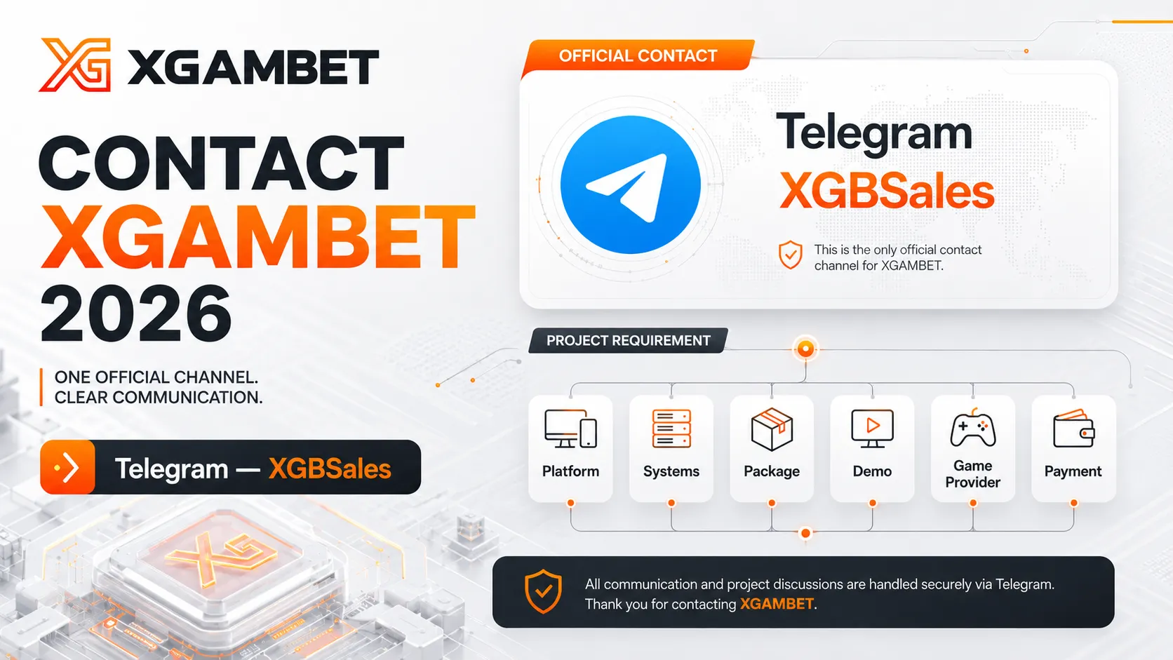 ติดต่อ XGAMBET ผ่าน Telegram เพื่อสอบถามระบบ Package และ Demo